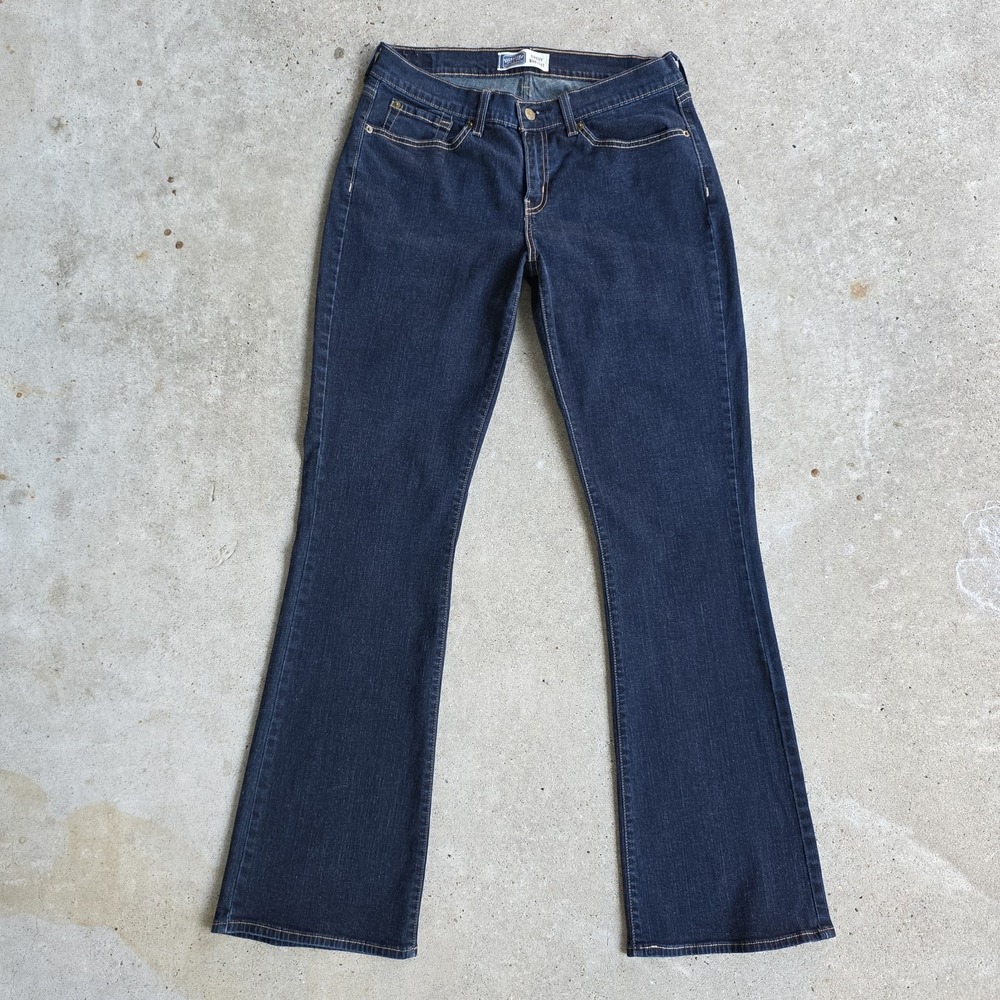 Levis Curvy Bootcut Jeans Size 12 Dark Blue Flare Low-Rise Western Signature